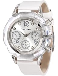 Vernier Womens VNR11093SS Deco Pushers Polyurethane Quartz Watch