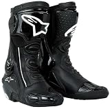 Alpinestars S-MX Plus Racing Men's Race/Performance Street Motorcycle Boots - Color: Black, Size: 44 Euro
