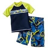 OshKosh B'gosh Gecko Raglan Rash Guard Set - Boys