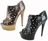Betsey Johnson Studdlee Peep Toe Studded Booties Womens Shoes