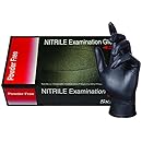 SKINTX BLK50005-S-BX Nitrile Medical Grade Examination Gloves, 5 mil - 5.5 mil, Powder-Free, Textured, Chemotherapy Tested, Latex-Free, Non Sterile, Small, Black (Pack of 100)