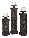 Traditional Iron Candle Holders Stand - Set of 3