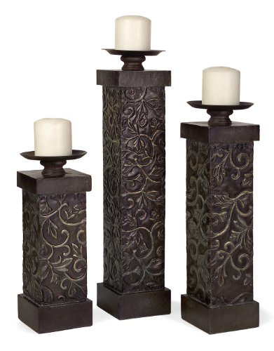 Traditional Iron Candle Holders Stand - Set of 3