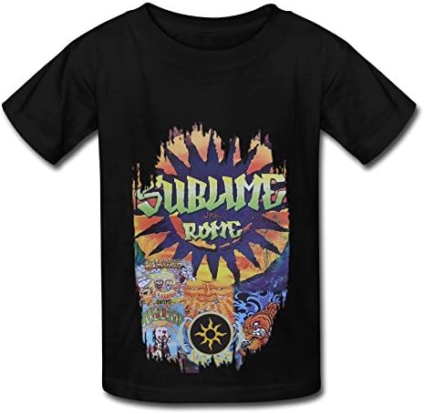 Big Boys' Girls' Summer Tour 2016 Sublime With Rome Poster Kids T Shirt Black