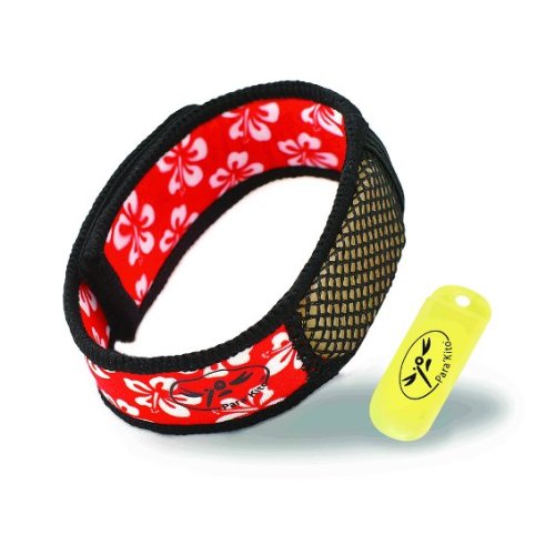 Parakito - Bracelet Velcro Para'kito ROUGE Motif - 1 Bracelet et 2 recharges