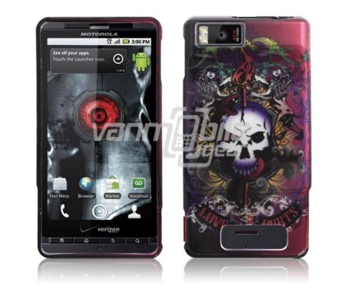 LION SKULLS DESIGN FACE PLATE CASE for MOTOROLA DROID X