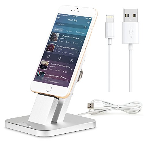 Iphone charging dock. [mfi lightning cable included ]zi…