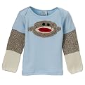 Infant Morfs Sock Sleeve Cheeky Monkey - Light Blue