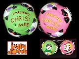 Festive 3" Squeaky Ball Dog Toy (Assorted Colours)