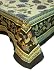 Saro Printed Flower and Leaf Design Black Paisley Tablecloth