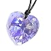 Queenberry (Free S/H) Swarovski Crystal Violet Ab Heart Pendant 28mm Black Leather 1mm Choker Necklace 14