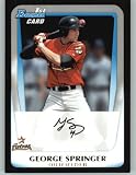 2011 Bowman Draft Prospects Baseball Card # BDPP81 George Springer - Houston Astros (Draft Pick / Prospect / RC - Extended Rookie Card) MLB Trading Card in Screwdown Case!