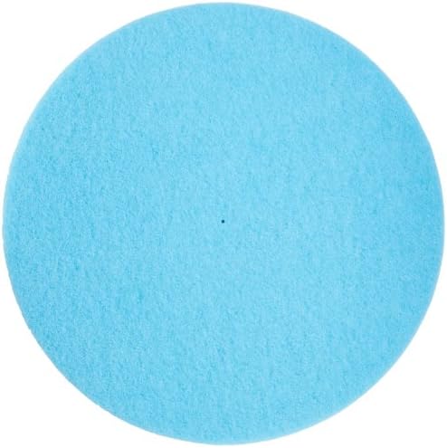 Glit 29785 TK Polyester Blend Blue Ice Burnishing Floor Pad with 1/4" Bolt Hole, Synthetic Blend Resin, Kaolin Grit, 27" Diameter, 1000 to 3000 rpm (Pack of 2)