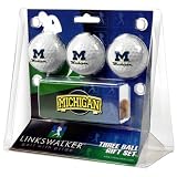 Michigan Wolverines NCAA 3 Golf Ball Gift Pack w/ Hat Clip