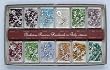 Set of 12 Assorted Crystal Silver Plated Religious Birthstone Rosaries 19.5"