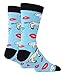 ooohyeah Men's Novelty Crew Socks for Adult Humor, Funny Crazy Silly Socks, Fun Cool Casual Socks, Kiss My Ass