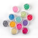 12 Colors Boxed Crushed Shell powder Nail Art Tip Decoration