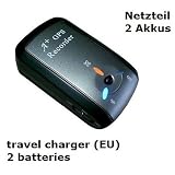 i-Blue 747A+ Bluetooth GPS Trip Recorder (Datenlogger mit Bluetooth und USB Receiver Funktion), Geotagger Photo Tagger mit KFZ-Adapter, 110-240V Netzteil und 2 Akkus, 66 Kan�le, AGPS, 1-5 Hz, 125.000 Wegpunkte / Windows + Macvon "i-Blue"