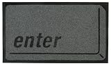 Kikkerland DM15 Recycled Rubber Doormat, 30-Inch by 18-Inch, Enter