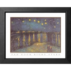 Vincent Van Gogh Night Stars Wall Decor Picture Framed Art Print