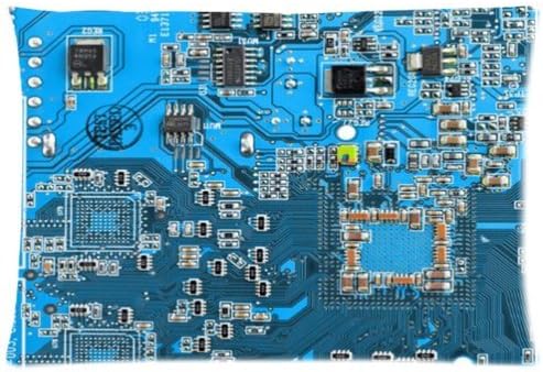 Circuit Board Computer Geek 20X30 Two Sides Custom Cotton &amp; Polyester Pillow Case Cover Cushion Cover Model: CHH-0432 (Build-to-Order)
