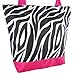 J Garden Pink Zebra Large Travel Tote Bag 16-inch