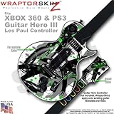 Abstract 02 Green WraptorSkinz Skin fits XBOX 360 & PS3 Guitar Hero III Les Paul Controller (GUITAR