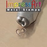 ImpressArt, Metal Jewelry Design Stamp, Swirly Heart, 6mm