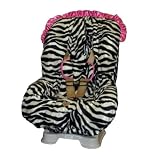 Zoe Zebra with Pink Ruffle TODDLER CAR SEAT COVER