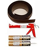 Auto Care Products Inc 52020 20-Feet Tsunami Seal Garage Door Threshold Seal Kit, Brown