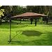 Deluxe Natural 10' Offset Patio Umbrella Off Set Outdoor Market Umbrella