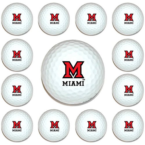 Miami Oh Redhawks Dozen Pack Of Golf Balls From Team Golf