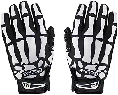 Breathable Anti-slip Full Finger Gloves for Auto Racing Cycling Skiing Hunting Shooting Training (Skeleton, L)