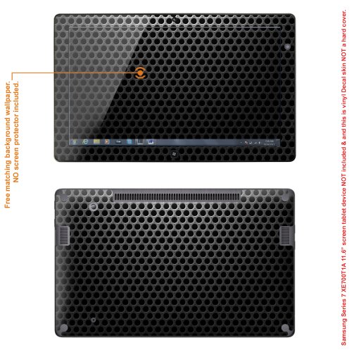 Matte Decal Skin Sticker (Matte finish) for Samsung Series 7 XE700T1A with 11.6