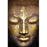 Gold Buddha (Face) Art Poster Print