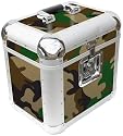 Dj 12 inch Vinyl Case 25/75 Split  Holds 80 LP's or singles in Camo