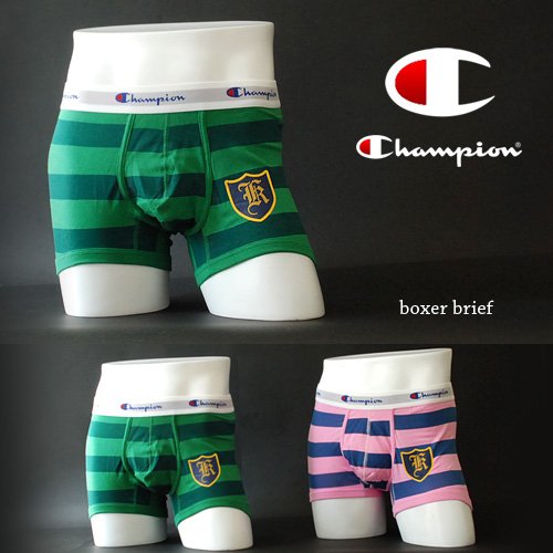 Champion ボーダー＆エンブレムPTボクサーブリーフ(C16-001)