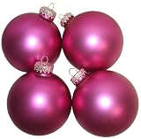 Set of 9 Matte Candy Pink Glass Ball Christmas Ornaments 2.75 #61712671211