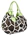 Handbag Purse Giraffe Print Faux Leather Women Pus Lock Bag