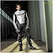 TEKNIC VIOLATOR SILVER/BLACK LEATHER JACKET! 40