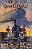 100 Years Railroad - Artist: Unknown - Art Print Poster - With a Black Wood Frame - Image Size: 24.00 by 36.00 inches Art Print Poster - With a Black Wood Frame