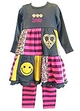 Boutique Baby/Toddler/Girls Smile Set: Dress & Leggings