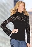 metrostyle Sheer Lace Mockneck