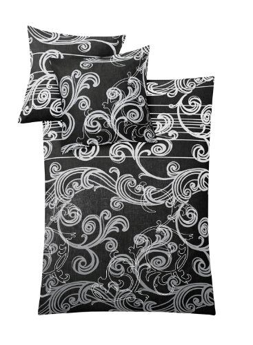 Kleine Wolke 6124901952 Bettw&auml;sche Gent / 135 x 200 cm und 80 x 80 cm / 2-teilig, anthrazit