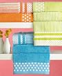 Bianca "Dots & Stripes" Bath Towel, 28" x 52" Blue Dot Bianca "Dots & Stripes" Bath Towel, 28" x 52" Blue Dot