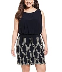 Sleeveless Polyester Beaded Cocktail Above the Knee Mini Dress 