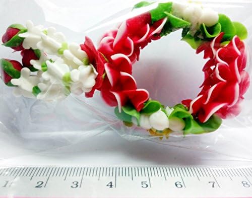 Thai Flower Garland of Miniature Clay for Worship.Pack 2