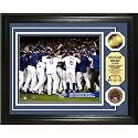 LA Dodgers 2009 NL West Division Champs Celebration 24KT Gold and Infield Dirt Coin Photo Mint