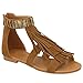 Women's Fringe Faux Suede Thong Open Toe Ankle Flat Sandal