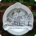 c1940s Comic Risque Hand Painted Ashtray Three Times